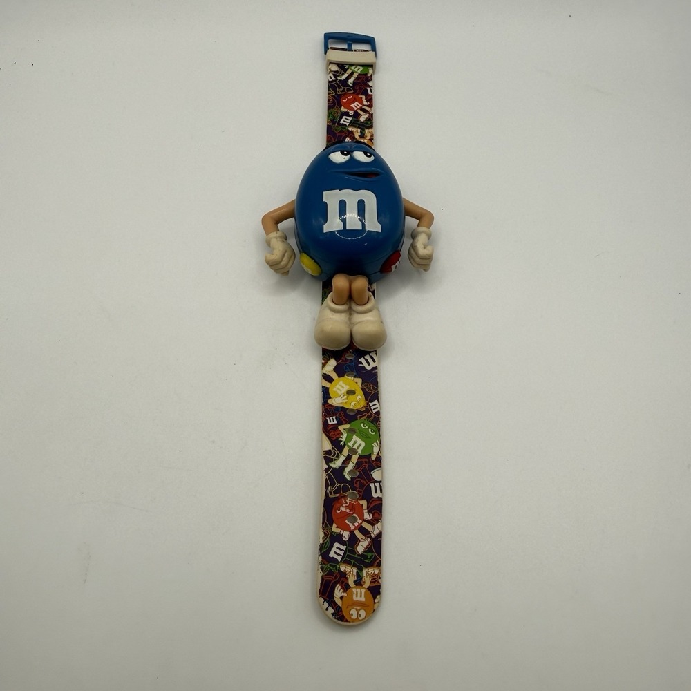 M&M’s Blue Character Novelty Watch Flip Top Digital Candy Watch 2007